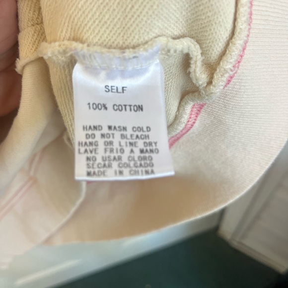 Easel Women’s Large LOVE Cream 100% Cotton Garment sweatshirt cute comfort - Picture 6 of 8